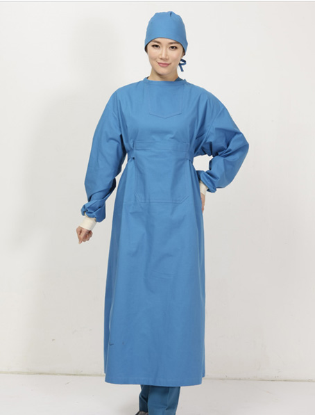 重庆定做女款手术长袍,湖蓝