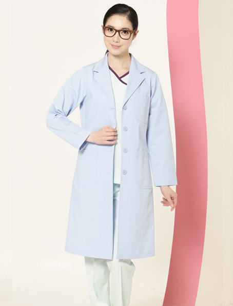 重庆订做女士医生工作服,浅兰色医生制服定做公司