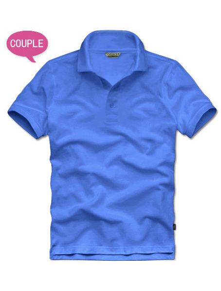 重庆批发短袖polo衫现货,天蓝色polo衫定做
