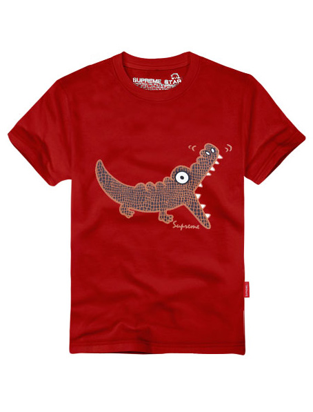 重庆定制红色圆领衫,纯棉圆领文化衫制作基地