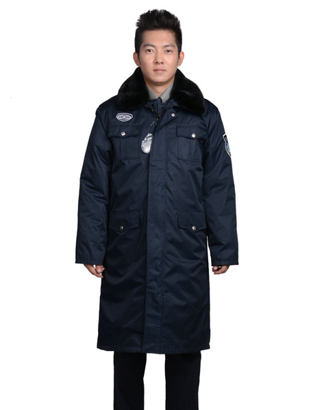 重庆防风保安棉服大衣定做