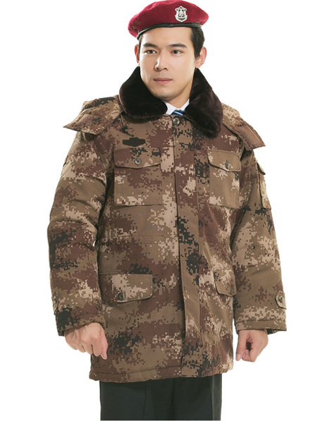 重庆迷彩保安棉服订做,定制
