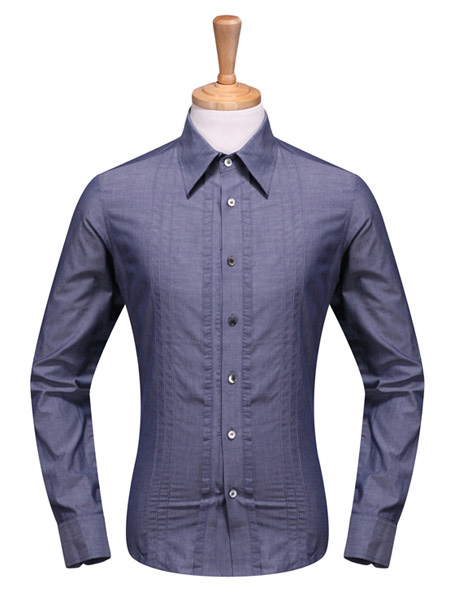 重庆灰色长袖正装衬衣加工厂家