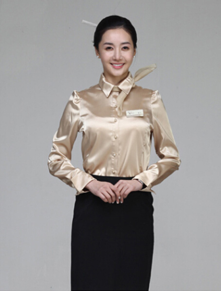 重庆定做长袖雪纺衬衣女式