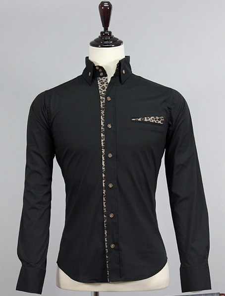 重庆新款韩版黑色商务休闲衬衣