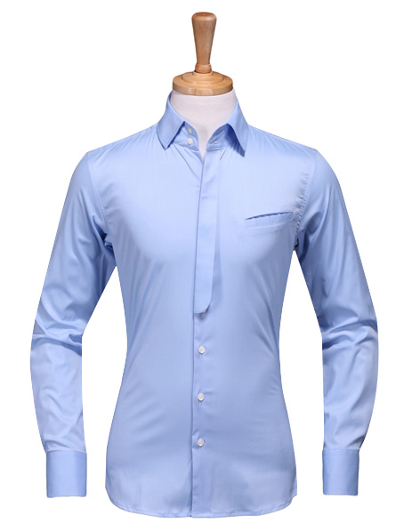 重庆定做蓝色长袖衬衣哪个