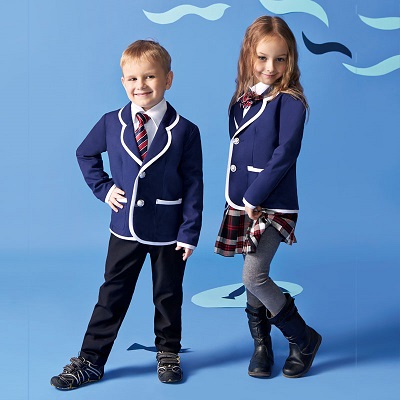 重庆校服定做蓝色英伦风格