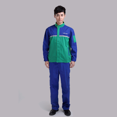 重庆蓝绿色车间男式工作服